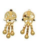 20k hallmark genuine gold 1.1cm stud earring for female baby jewelry - $125.00