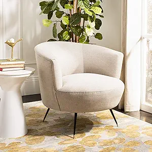 Safavieh Home Arlette Mid-Century Retro Light Grey Velvet Accent Chair - $667.99