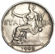 Italy Lire, 1922~1st Year Ever~Free Shipping #A128 - $8.42