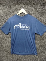 Vintage Stedman Nicollet Tennis Center Shirt Adult XL Blue Single Stitch... - $27.77