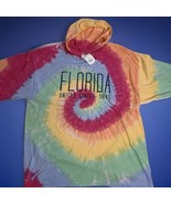 Tie Dye Florida Long Sleeve T Shirt Hoodie Size 2XL Rainbow Swirl All Co... - $19.39