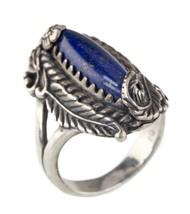 Men&#39;s Carolyn Pollack Relios Sterling Silver Lapis Lazuli Ring Sz 11.25 - £68.88 GBP