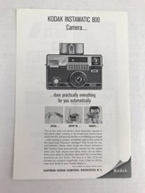 Kodak Instamatic 800 Camera Vtg 1964 Print Ad - $9.89