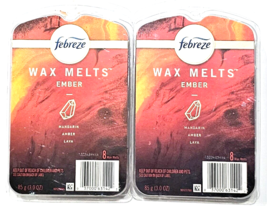 2 Pack Febreze Wax Melts Ember Mandarin Amber Lava Wax Melts Air Freshener - £20.77 GBP