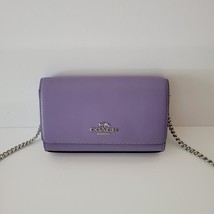 Coach CP034 Small Flap Crossbody Handbag Light Violet Smooth Leather - $124.33