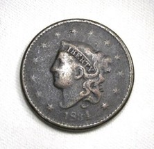 1834 Lg. 8 Sm. Stars Large Cent CHF Details Coin AN715 - $83.16
