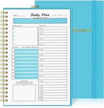 Daily Planner Undated 87 Sheets, 8.3&quot; x 5.7&quot; to Do List Notebook Twin-Wire - £5.42 GBP
