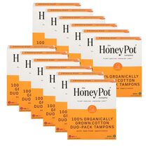 Honey Pot 100% Organically Grown Cotton Duo Tampons Regular Lot of 12 - $23.52