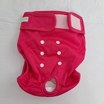 Dog Diaper Hot Pink Washable snap back LARGE - £10.26 GBP