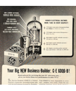 1960 General Electric Tubes G-E-6DQ6-B Advertisement Vintage TV Radio DW... - $28.05 CAD