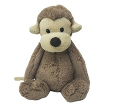 12&quot; Jellycat Floppy Baby Brown &amp; Tan Monkey Bashful Stuffed Animal Toy Plush - £26.99 GBP