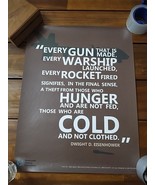 Mennonite Central Committee Dwight D. Eisenhower Poster 17&quot; X 22&quot; - $20.36 CAD