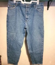 Carhartt Jeans Men&#39;s Size 42x30 Relaxed Fit Tapered Leg Blue Denim Dark Wash - £21.94 GBP