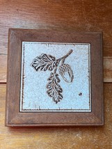 Made in England H &amp; R Johnson Marked Ceramic Acorn &amp; Oak Leaves in Tile ... - $11.29