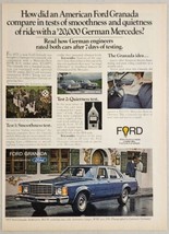 1977 Print Ad The '77 Ford Granada 4-Door Compared to Mercedes - $17.08