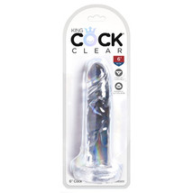 Pipedream King Cock Clear 6 in. Cock Realistic Dildo With Suction Cup - £27.52 GBP