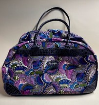 Kathy Van Zeeland Travel Duffle Overnight Bag Large Purple Paisley With ... - $24.49