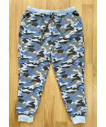 Muk Luks Pajama Top Blue Gray Camo Size L Ultra Soft Warm Plush Cozy Win... - $241.95 MXN