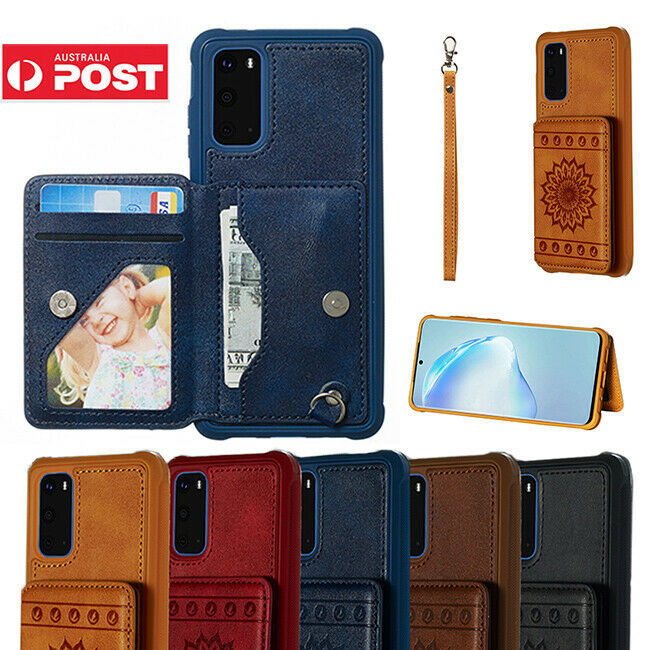Samsung Galaxy S20 Ultra S10 S9 S8 Plus 5G Leather Shockproof Wallet Case