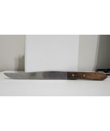 Vintage Stanley Stainless Steel Carving Knife Wood Handle 8&quot; blade Diamo... - $20.55 CAD