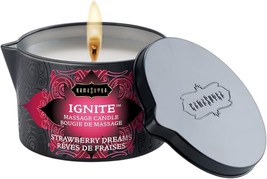 KAMA SUTRA Ignite Massage Candle - Coconut Oil and Soy Based - Strawberry Dreams - £28.76 GBP