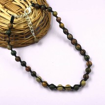 Picasso Jasper 8x8 mm Beads Adjustable Thread Necklace ATN-76 - £9.10 GBP