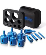 Diamond Hole Saw Tile Drill Bits Kit, 10 PCS Serrated Brazing Core - $55.45 CAD