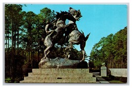 Fighting Stallions Brookgreen Gardens Murrells Inlet SC UNP Chrome Postcard N25 - £2.18 GBP