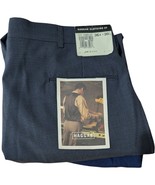 Haggar Check Print Pants Sz 36x30 USA Black Gray Dress Slacks Square 70s... - $94.05