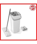 Dual-Side Mop and Bucket Set with Self-Cleaning Feature &amp; 2 Microfiber Pads - $75.02 CAD