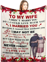 Gifts for Wife from Husband to My Wife Blanket Christmas Gifts for Wife Wedding - £23.32 GBP