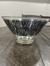 Vintage Ravenscroft Glass Zebra Salad Fruit Bowl/Chip Bowl By Kristin - $34.21 CAD