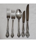 Vintage Lyon QUEEN&#39;S FANCY Stainless Flatware 5 Piece Setting Discontinu... - $718.14 MXN