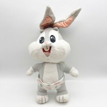 Vintage 1995 Tyco Looney Tunes Lovables BABY BUGS BUNNY Plush 9&quot; Stuffed... - £14.93 GBP