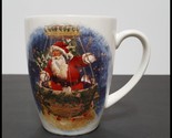 NEW RARE Pottery Barn Nostalgic Santa in Hot Air Balloon Christmas Mug 1... - $29.99