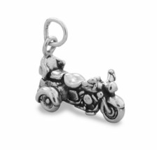 925 Sterling Silver Oxidized Trike Motorcycle Charm Pendant Mens/ Bikers Jewelry - £34.11 GBP