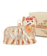 Shih Tzu Dog Christmas Ornament Mouth Blown Glass Hand Painted Poland Ad... - $16.71 CAD