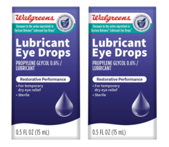 Walgreens Eye Drops Lubricant Balance 0.5oz Pack of 2 Exp 04/2026 - £15.63 GBP