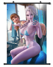 Various sizes Hot Anime Poster Elsa and Anna Home Decor Wall Scroll Painting - £7.04 GBP+