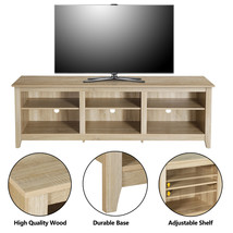 Tv Stand For Tvs Up To 80 Inches 70 Inch Storage Compartment Classic 6 Cubby - £129.06 GBP