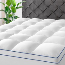 Kayfia Full Mattress Topper,Extra Thick Mattress Pad Cover For Deep, White - £46.32 GBP