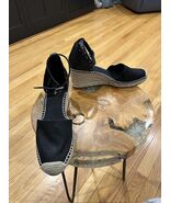 Kate Spade Black Espadrille Wedge Sandals size 8 - $128.70