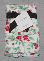 2 Laura Ashley Tierney Berry Pink Red Green Floral Velour Fingertip Towels Nwt - £17.29 GBP