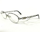 Escada Eyeglasses Frames E0382 SSU Silver Round Oval Full Rim 51-17-135 - $55.88