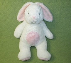 Aurora Baby Quizzies Bun Bun Bunny Plush Rabbit 16" Stuffed Animal Pink White - $13.50