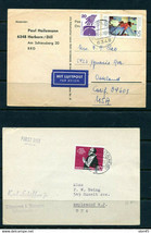 Germany 1958/1974 2 Postal Cards to USA 12004 - £3.98 GBP