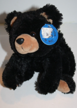 MJC Black Bear Baby Smoky 11&quot; Plush Soft Toy Stuffed Laying Tummy 1231S ... - £12.90 GBP