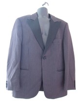 Desch Lanificio Men’s Black Striped Blazer Suit Jacket Wool With Viskose... - £29.39 GBP