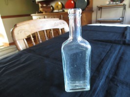 Vintage FLETCHER&#39;S CASTORIA Clear Glass  BOTTLE - 5-3/4&quot; Tall - USA - $5.94