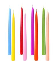 Smokeless and Dripless Scented Multi Colour Taper Stick Candles for Decorations  - £18.69 GBP